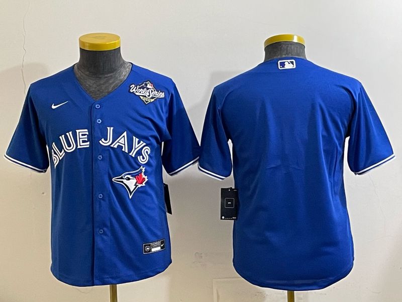 Youth 2025 Nike Toronto Blue Jays Blank blue Game MLB Jersey 03
